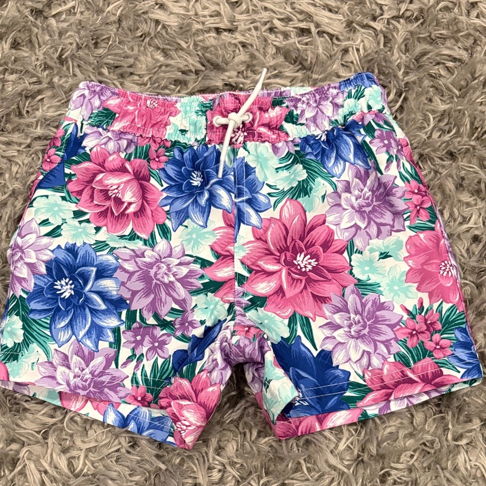 BNWT Janie and Jack Tropical Floral Boy’s Swim Trunks Size 4